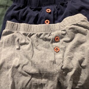 Comfy Kids' Navy and Gray Bottoms with Button Accents